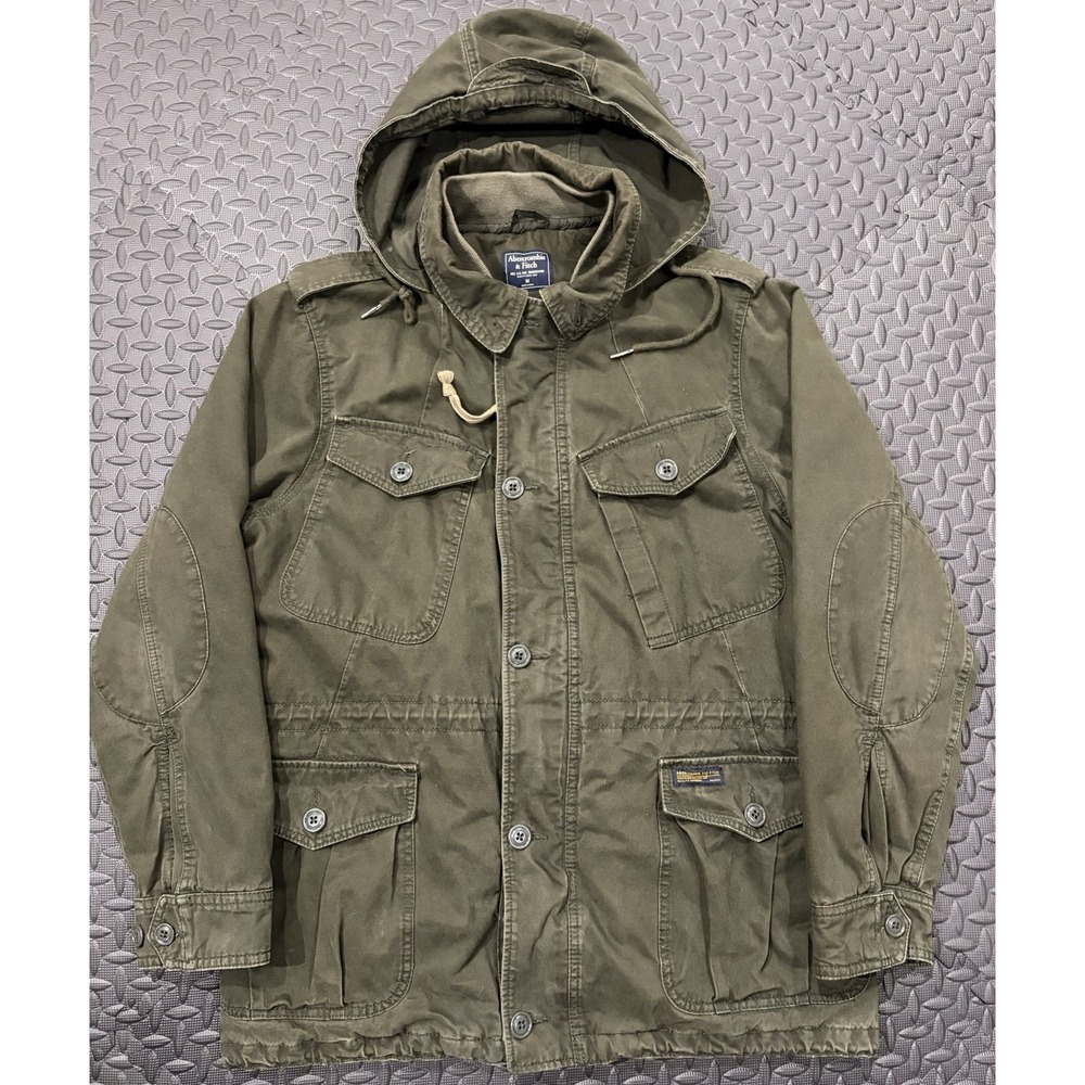 Abercrombie & Fitch Military Paratrooper Utility Hooded Jacket M Insulated Y2K